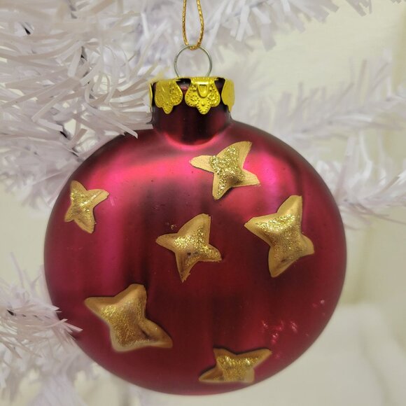 Vintage Two-Sided Celestial Moon Face and Stars Christmas Ornament - Picture 3 of 6